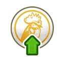 Rooster disc with green arrow