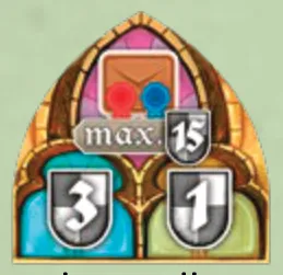 Scrolls stained-glass window